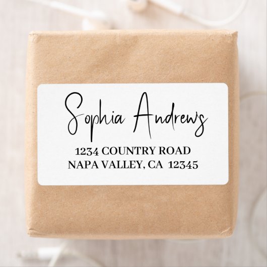 Eenvoudig Modern Hand Sketting het Adres van de Te Etiket (Insitu)