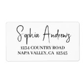 Eenvoudig Modern Hand Sketting het Adres van de Te Etiket (Voorkant)