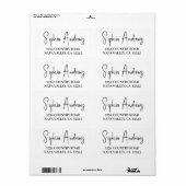 Eenvoudig Modern Hand Sketting het Adres van de Te Etiket (Full Sheet)