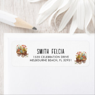 Eenvoudig Modern Hand Sketting het Adres van de Te Etiket