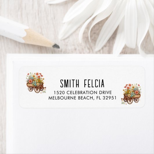 Eenvoudig Modern Hand Sketting het Adres van de Te Etiket (Insitu)