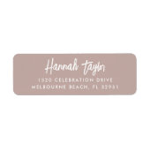 Eenvoudig Modern Hand Sketting het Adres van de Te Etiket (Voorkant)