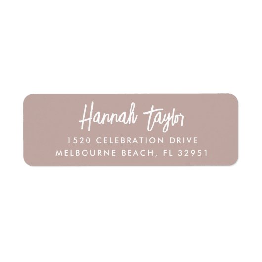 Eenvoudig Modern Hand Sketting het Adres van de Te Etiket (Voorkant)