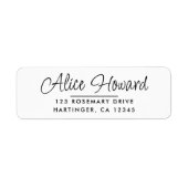 Eenvoudig Modern Hand Sketting het Adres van de Te Etiket (Voorkant)