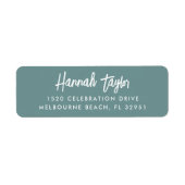 Eenvoudig Modern Hand Sketting het Adres van de Te Etiket (Voorkant)