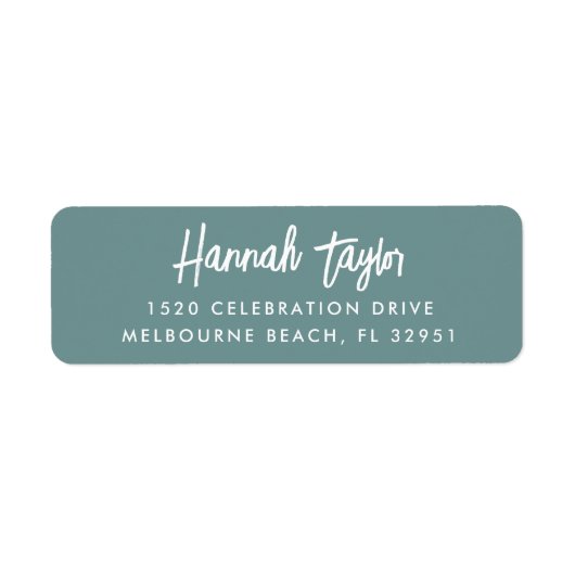 Eenvoudig Modern Hand Sketting het Adres van de Te Etiket (Voorkant)