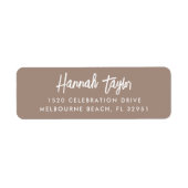 Eenvoudig Modern Hand Sketting het Adres van de Te Etiket (Voorkant)