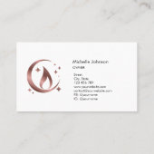 Eenvoudig, modern, handgemaakt Visitekaartje voor  (Achterkant)