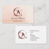 Eenvoudig, modern, handgemaakt Visitekaartje voor  (Voorkant / Achterkant)