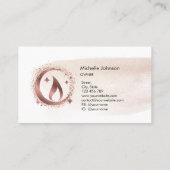 Eenvoudig, modern, handgemaakt Visitekaartje voor  (Achterkant)