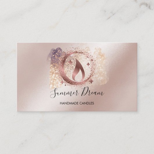 Eenvoudig, modern, handgemaakt Visitekaartje voor  (Voorkant)