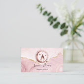 Eenvoudig, modern, handgemaakt Visitekaartje voor  (Staand voorkant)