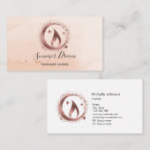 Eenvoudig, modern, handgemaakt Visitekaartje voor  (Voorkant / Achterkant)