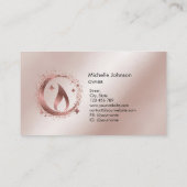 Eenvoudig, modern, handgemaakt Visitekaartje voor  (Achterkant)