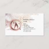 Eenvoudig, modern, handgemaakt Visitekaartje voor (Achterkant)