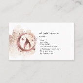 Eenvoudig, modern, handgemaakt Visitekaartje voor  (Achterkant)