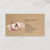 Eenvoudig, modern, handgemaakt Visitekaartje voor  (Achterkant)