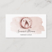 Eenvoudig, modern, handgemaakt Visitekaartje voor  (Voorkant)