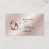 Eenvoudig, modern, handgemaakt Visitekaartje voor  (Achterkant)