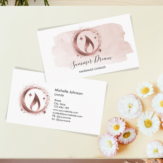 Eenvoudig, modern, handgemaakt Visitekaartje voor 