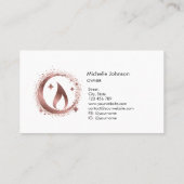 Eenvoudig, modern, handgemaakt Visitekaartje voor  (Achterkant)