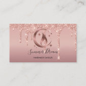 Eenvoudig, modern, handgemaakt Visitekaartje voor  (Voorkant)