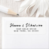 Eenvoudig modern handgeschetst script etiket (Insitu)