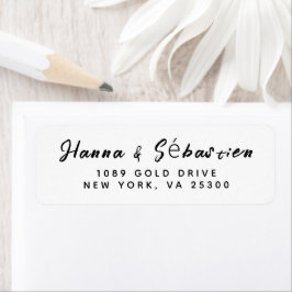 Eenvoudig modern handgeschetst script etiket