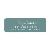 Eenvoudig modern handgeschetst script etiket (Voorkant)