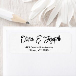 Eenvoudig modern handgeschetst script etiket