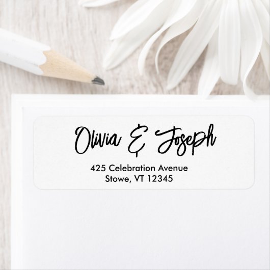 Eenvoudig modern handgeschetst script etiket (Insitu)