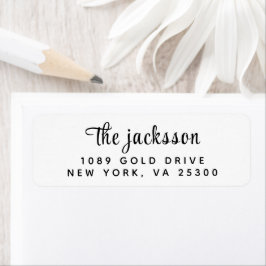 Eenvoudig modern handgeschetst script etiket