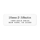 Eenvoudig modern handgeschetst script etiket (Voorkant)