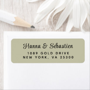 Eenvoudig modern handgeschetst script etiket