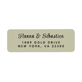 Eenvoudig modern handgeschetst script etiket (Voorkant)