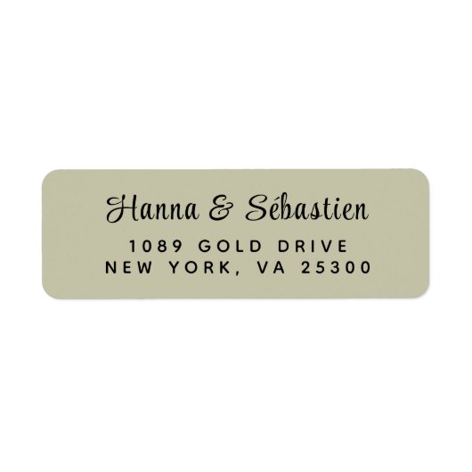 Eenvoudig modern handgeschetst script etiket (Voorkant)