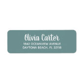 Eenvoudig Modern Handgeschetst Script Retouradres Etiket (Voorkant)