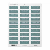 Eenvoudig modern handgeschetst script retouradres etiket (Full Sheet)