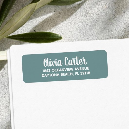 Eenvoudig Modern Handgeschetst Script Retouradres Etiket
