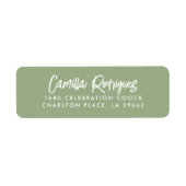 Eenvoudig modern handgeschetst script retouradres etiket (Voorkant)
