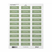 Eenvoudig modern handgeschetst script retouradres etiket (Full Sheet)