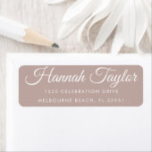 Eenvoudig modern handgeschetst script retouradres etiket (Insitu)