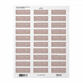 Eenvoudig modern handgeschetst script retouradres etiket (Full Sheet)