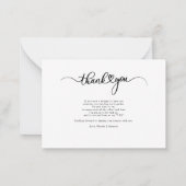 Eenvoudig Modern Handgeschreven Dank u Notitiekaartje (Achterkant)