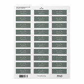 Eenvoudig Modern Handgeschreven Familie Groen Etiket (Full Sheet)