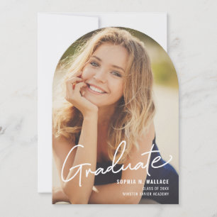 Eenvoudig Modern Handgeschreven Script Afstuderen  Kaart