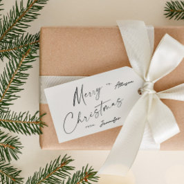 Eenvoudig modern handgeschreven script Prettig Ker Cadeaulabel