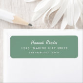 Eenvoudig modern handgeschreven script retouradres etiket (Insitu)