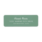 Eenvoudig modern handgeschreven script retouradres etiket (Voorkant)