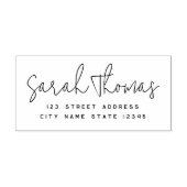 Eenvoudig modern handgeschreven script retouradres rubberstempel (Afrduk)